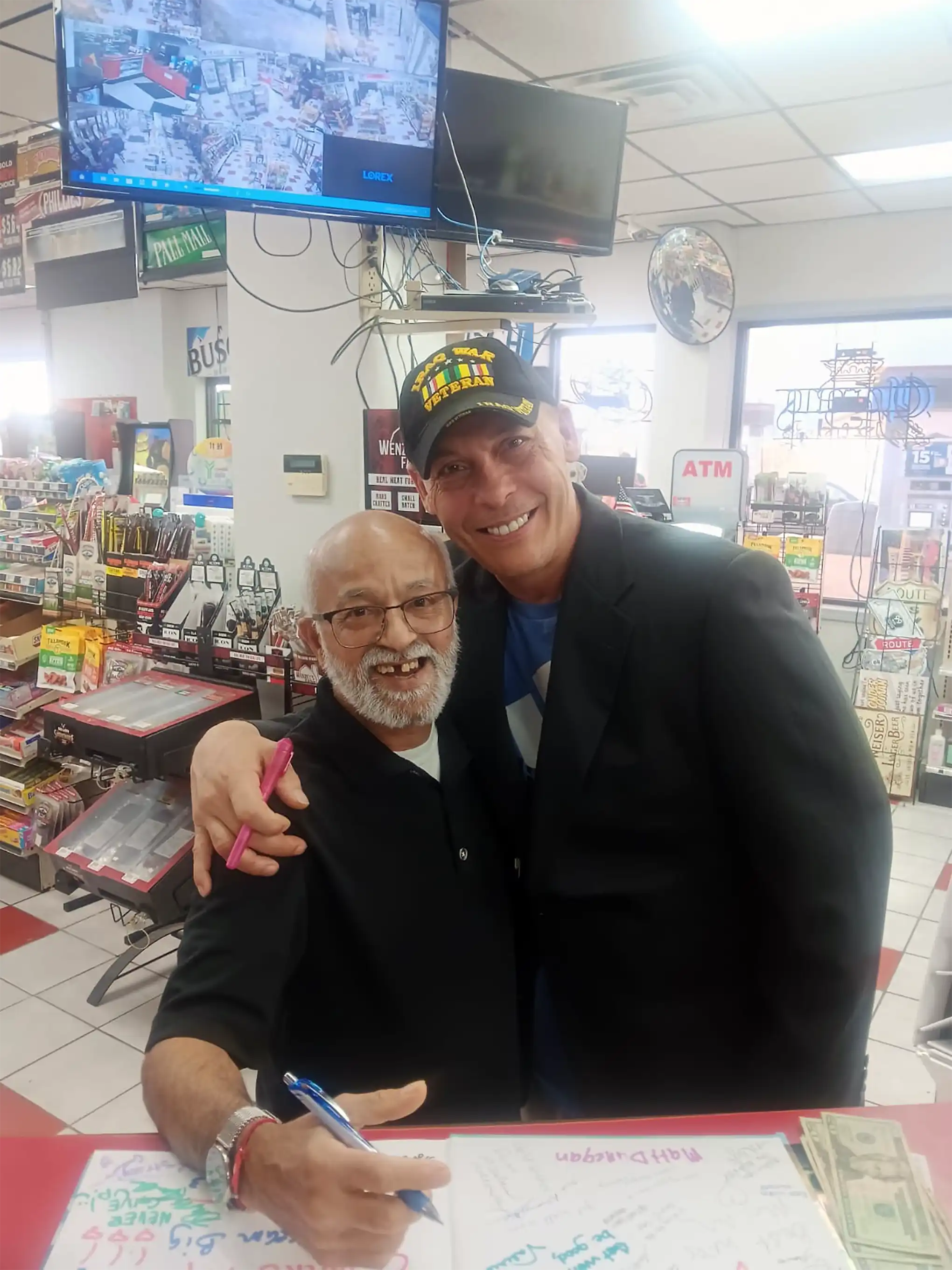 Author David Haave shares in a book signing for homeless Veterans 2024